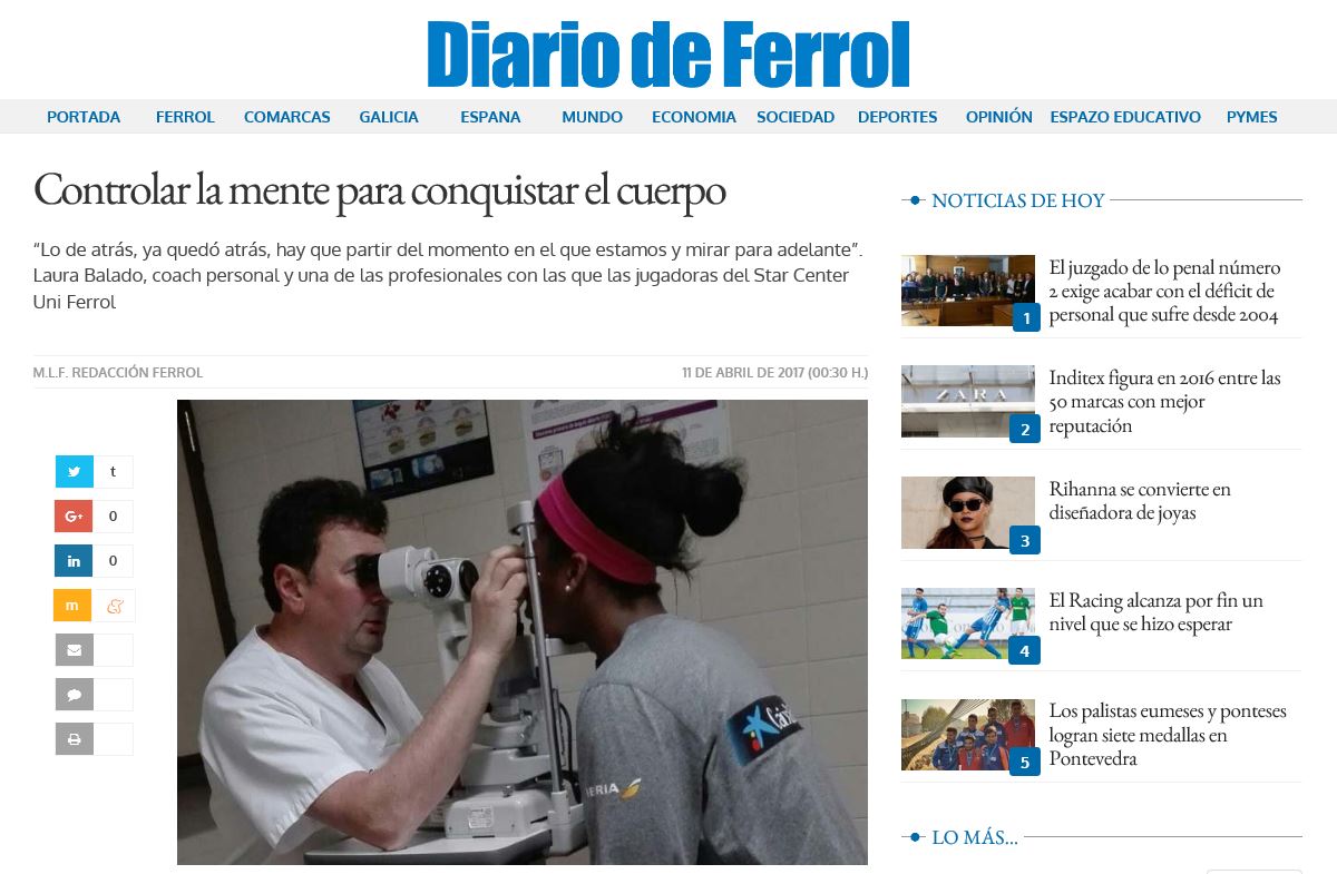 Diario de Ferrol, Galicia, Ferrol, Narón, La Coruña, Star Center Universitario, Baloncesto, Liga Femenina, coaching, coaching personal, coaching deportivo, mujer, crecimiento personal